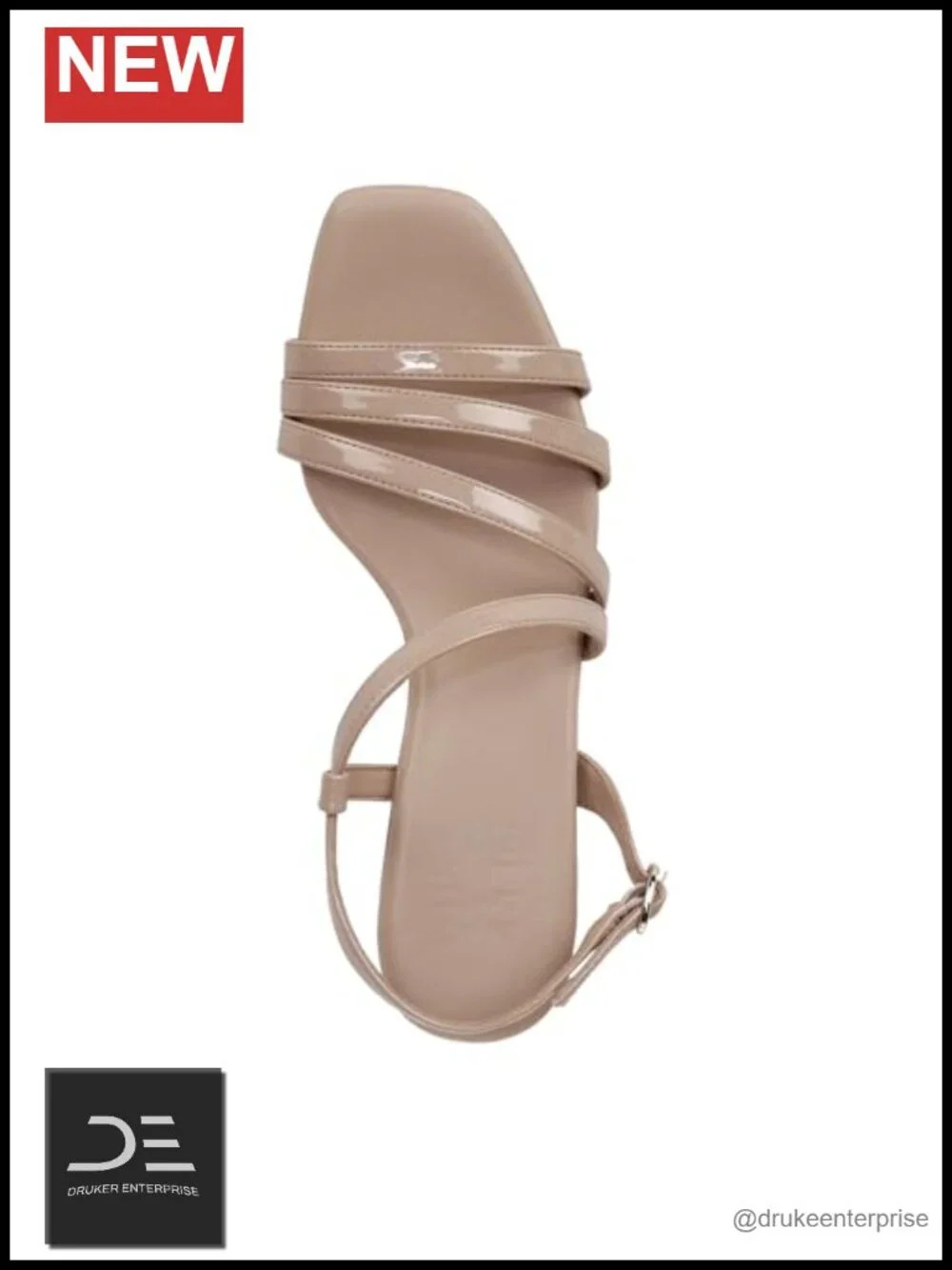 Women's Leather Sandals with Hook-and-Loop Closure